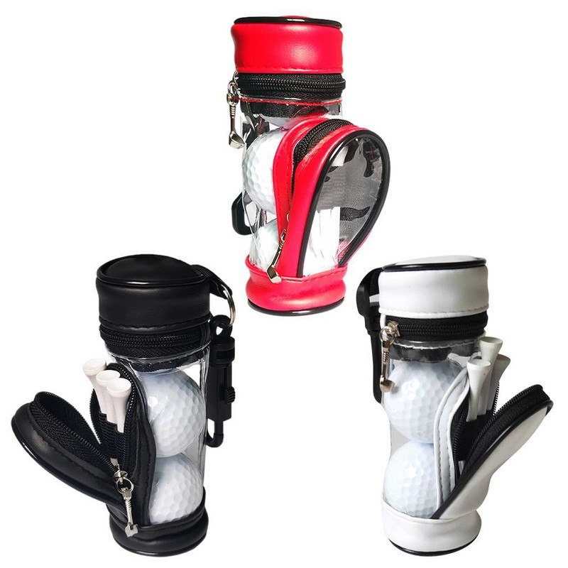 Golfa bumbiņu maisiņš Bumbiņu uzglabāšanas komplekts ar tējas turētāju 3 golfa bumbiņu mini maisiņam