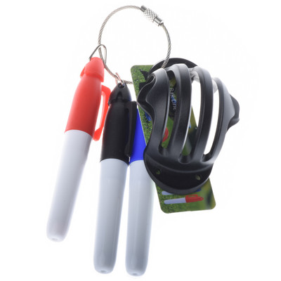 Minge de golf Triple Track 3 Line Marker Stencil +3 Pen Marcator pentru minge de golf Linie Ajutoare pentru poziționare Instrument de exterior Accesorii de golf