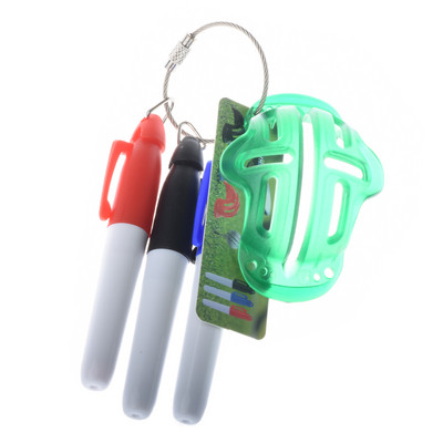 Minge de golf Triple Track 3 Line Marker Stencil +3 Pen Marcator pentru minge de golf Linie Ajutoare pentru poziționare Instrument de exterior Accesorii de golf