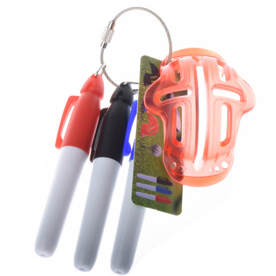 Minge de golf Triple Track 3 Line Marker Stencil +3 Pen Marcator pentru minge de golf Linie Ajutoare pentru poziționare Instrument de exterior Accesorii de golf