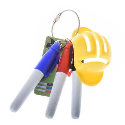 Minge de golf Triple Track 3 Line Marker Stencil +3 Pen Marcator pentru minge de golf Linie Ajutoare pentru poziționare Instrument de exterior Accesorii de golf