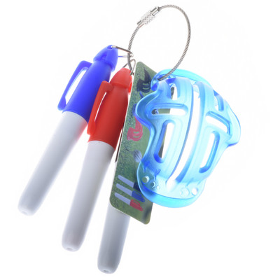 Minge de golf Triple Track 3 Line Marker Stencil +3 Pen Marcator pentru minge de golf Linie Ajutoare pentru poziționare Instrument de exterior Accesorii de golf