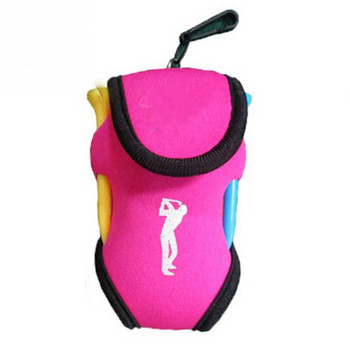 1PC Малка чанта за топка за голф Мини чанта за кръста Тениска с топка Неопренов държач Спортна чанта за топки за голф тренировки на открито Калъф за тениски