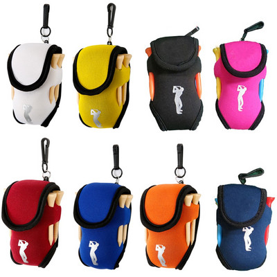 1PC Small Golf Ball Bag Mini Waist Pack Bag Ball Tee Neoprene Holder Sports Bag On For Outdoor Golf Training Balls Tees Pouch