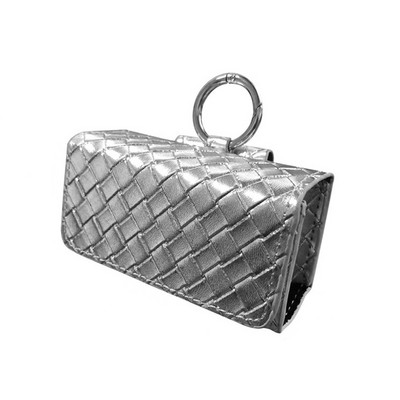 Minigolf labdatáska, hordozható fonott csíkos bőr golflabda tárolótáska 2 labda tárolására alkalmas golflabda deréktáska sporttartozékok