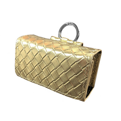 Minigolf labdatáska, hordozható fonott csíkos bőr golflabda tárolótáska 2 labda tárolására alkalmas golflabda deréktáska sporttartozékok