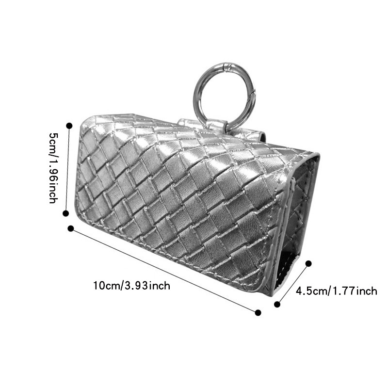 Minigolf labdatáska, hordozható fonott csíkos bőr golflabda tárolótáska 2 labda tárolására alkalmas golflabda deréktáska sporttartozékok