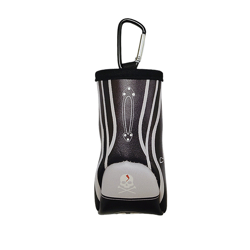 1 db Hordozható golflabda táska melange csíkos koponya terepszínű dupla golyós táska golf deréktáska karabinerrel golfozó ajándékok kiegészítők