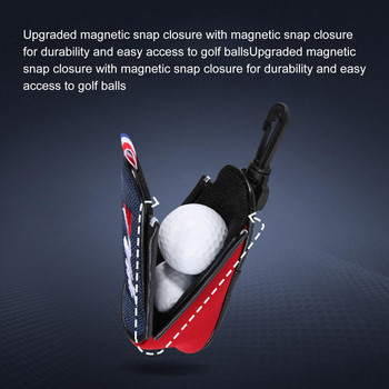 Чанта за съхранение на топка за голф Отваряне с магнитен бутон Лесен достъп Устойчив на влага топки за голф Джоб за носене Калъф за органайзер за открито