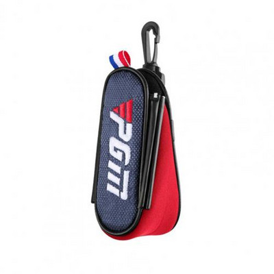 Golflabda tárolótáska mágneses gombos nyitás Könnyen hozzáférhető Nedvességálló golflabdák hordható zsebes rendezőtok kültéri használatra