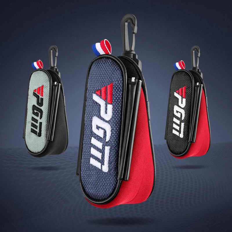 Golflabda tárolótáska mágneses gombos nyitás Könnyen hozzáférhető Nedvességálló golflabdák hordható zsebes rendezőtok kültéri használatra