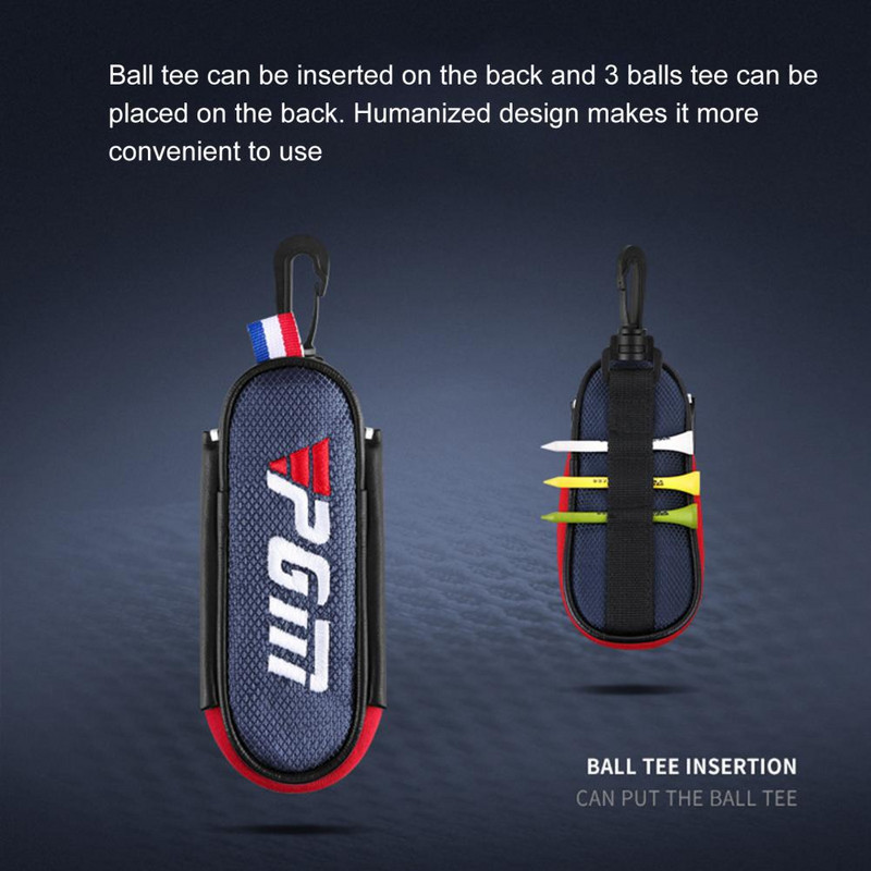 Golflabda tárolótáska mágneses gombos nyitás Könnyen hozzáférhető Nedvességálló golflabdák hordható zsebes rendezőtok kültéri használatra