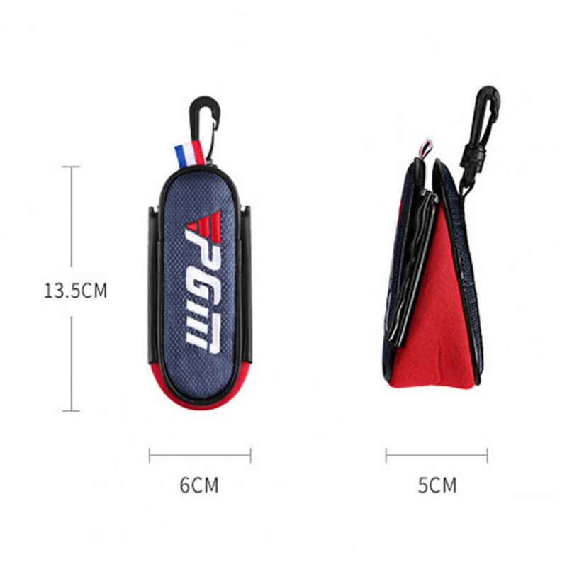 Golflabda tárolótáska mágneses gombos nyitás Könnyen hozzáférhető Nedvességálló golflabdák hordható zsebes rendezőtok kültéri használatra