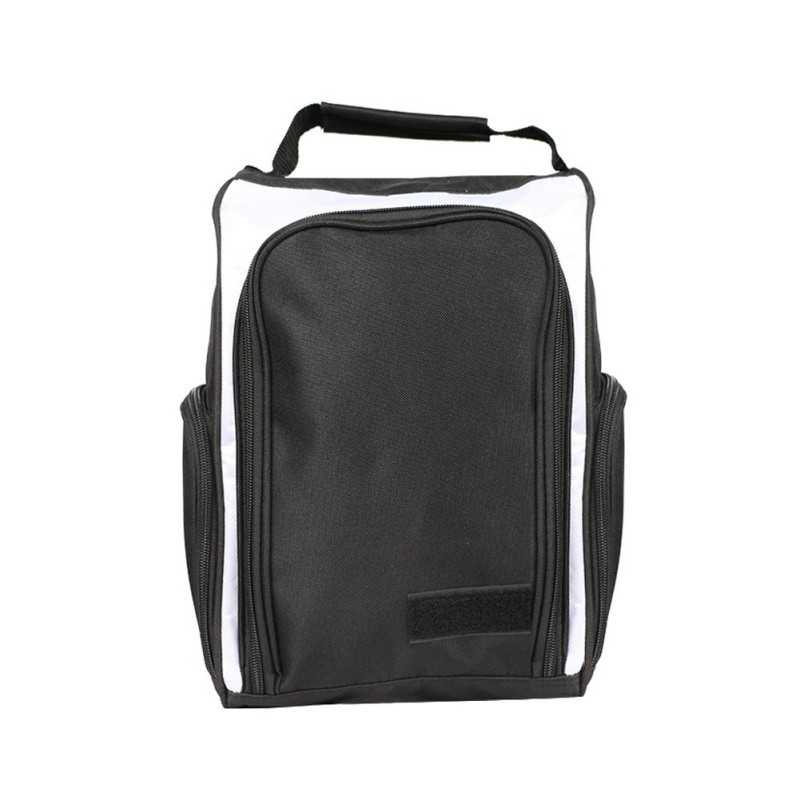 Légáteresztő, hordozható golfcipőtáska, nagy kapacitású nylon vízálló cipzáras férfi és női utazó kültéri golfcipőtáska