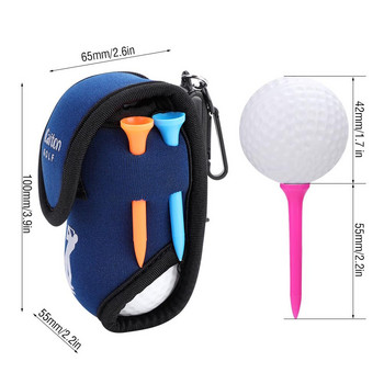 Държач за малка чанта за топка за голф с топка и тениски за голф Комплект пирони Малка торбичка за кръста Пакет аксесоари за голф Помощни средства за обучение
