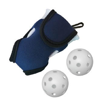 1 комплект неопренова мини преносима чанта за държач на топка за голф Мека еластична чанта за кръста Чанти за голф Водоустойчиви с 2 кухи топки и 4 тениски