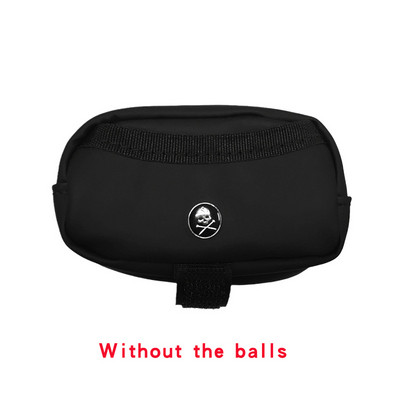 Mini golf labdatáska koponya dupla golyós táska PU bőr hordozható golflabda tárolótáska golf deréktáska cipzárral záródó karabinerrel