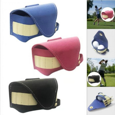 High-quality Tee Belt Bag Leather 3 Colors Sports Outdoor Bags Magnetic Buckle Golf Accessories Golf Hanging Waist Bag Pocket