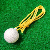 Rope Golf Ball Golf Swing edzéskiegészítők Gyakorló Kötéllabda Szilárd, Kezdő golfozóknak vagy professzionális edzéseknek