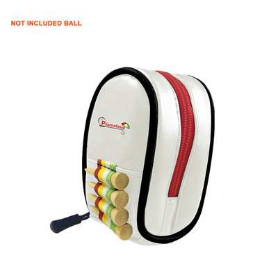 Чанта за топка за голф Мини голф Двойна топка за кръста Кожена чанта с цип, преносима, побира 2 топки Включваема тениска за голф Консумативи за голф