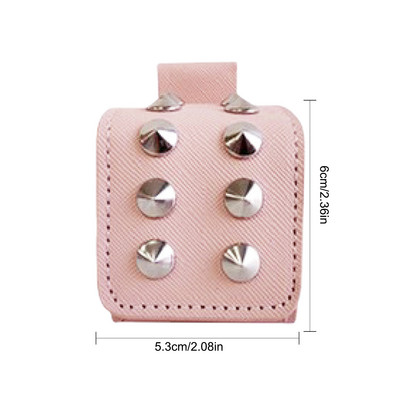 Mini husă pentru mingi de golf din piele PU Husă pentru mingi de golf Nituri Buzunar de depozitare pentru mingi de golf Husă de protecție Accesorii pentru sport de golf