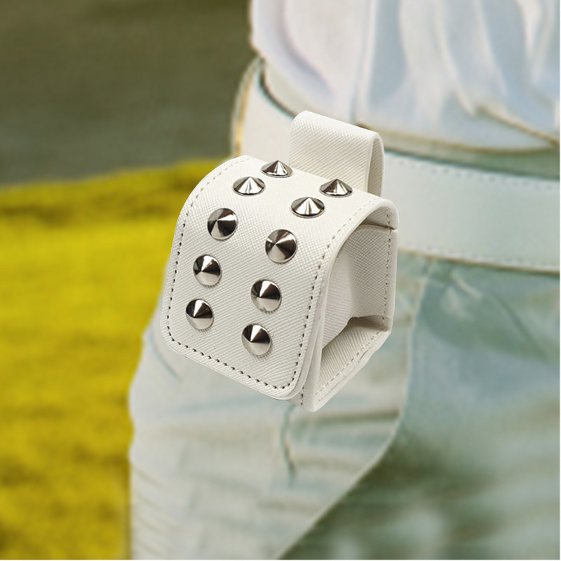 Mini husă pentru mingi de golf din piele PU Husă pentru mingi de golf Nituri Buzunar de depozitare pentru mingi de golf Husă de protecție Accesorii pentru sport de golf