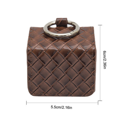 Golflabda tasak szőtt mintás hordtáska Praktikus golflabda tok PU bőr horoggal golfozóhoz ajándék golftartozékok