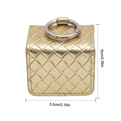 Golflabda tasak szőtt mintás hordtáska Praktikus golflabda tok PU bőr horoggal golfozóhoz ajándék golftartozékok