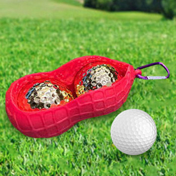Чанта за държач за топка за голф Лека калъфка за топка за голф с двойни дупки Висяща с кука Чанта за носене Аксесоари за носене на топка Аксесоари