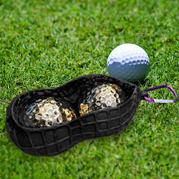 Τσάντα θήκης για μπάλα του γκολφ Ελαφρύ κάλυμμα για μπάλα του γκολφ με διπλές τρύπες που κρέμεται με θήκη μεταφοράς με γάντζο Αξεσουάρ μανίκι μεταφοράς μπάλας