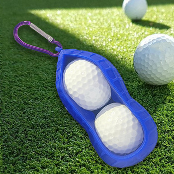 Τσάντα θήκης για μπάλα του γκολφ Ελαφρύ κάλυμμα για μπάλα του γκολφ με διπλές τρύπες που κρέμεται με θήκη μεταφοράς με γάντζο Αξεσουάρ μανίκι μεταφοράς μπάλας