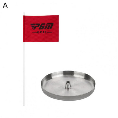 Golfi treeningkarikad lipuga, lühikese käibega, takistavad golfi rohelisi karikaid võistlemiseks kaasaskantava roostevabast terasest golfiaugu karikaga