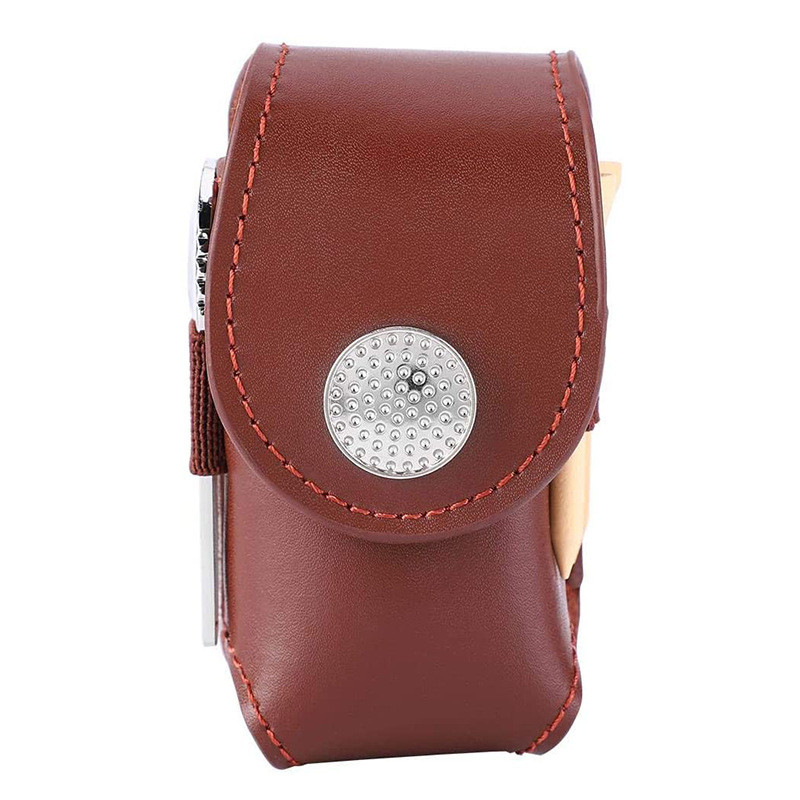 Marhabőr golflabdák és pólók tartó Divot szerszám hordtáska táska tároló tok 2 labdával ajándék