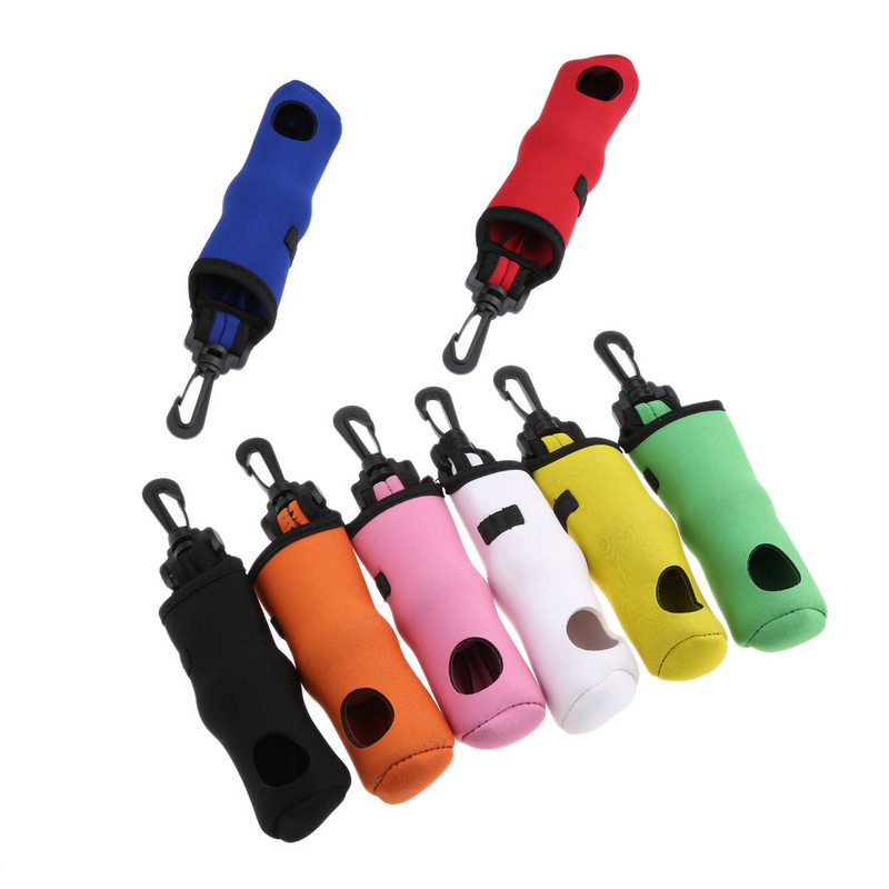 Kaasaskantav väike neopreenist golfipalli kott Golf Tee hoidik, kandekott, koos pöörleva vöörihma klambriga treenimiseks