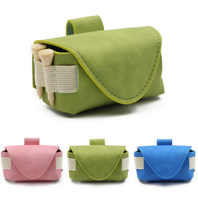 Välisgolfi pallikandekott, reisigolfikohver, kaasaskantav vöökoha hoiukott, PU-nahast golfispordi jaoks, mahutab 2 palli ja 4 golfisärki