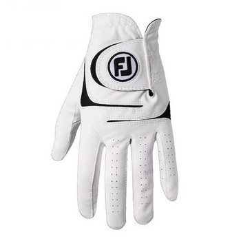 Επαγγελματικά γάντια γκολφ Sheepskin για άντρες Λευκά και μαύρα γάντια παχύρρευσης παλάμης Δώρο για τον παίκτη γκολφ που αναπνέει