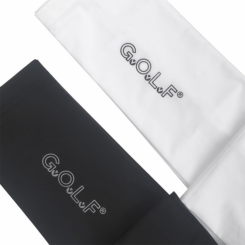 GvOvLvF 1 pāris Golfa piedurknes Rokas piedurknes saules aizsargkrēms UV aizsardzība balts melns 2 krāsas ledus zīds golfa bumbiņu sportam pārgājieniem