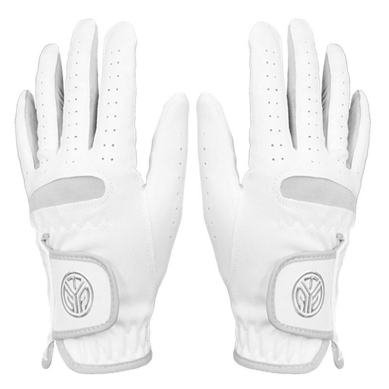 1 gab. Vīriešu kreisās puses golfa cimdi labās rokas mikro mīkstās šķiedras elpojoši vīriešu golfa cimdi baltā krāsā