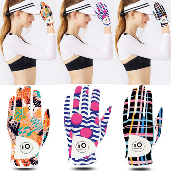 Γυναικεία γάντια γκολφ με στάμπα νέου σχεδιασμού Premium αριστερό χέρι δεξιά με μαρκαδόρο μπάλας Rh Lh Weathersof Grip Drop Shipping