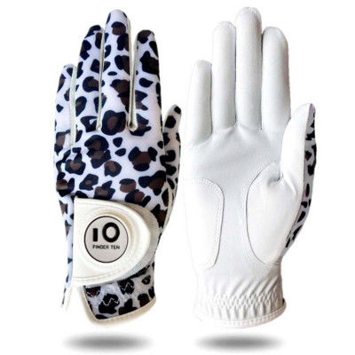 Uue disainiga trükitud esmaklassilised naiste golfikindad vasakpoolne, parempoolne pallimarkeriga Rh Lh Weathersof Grip Drop Shipping