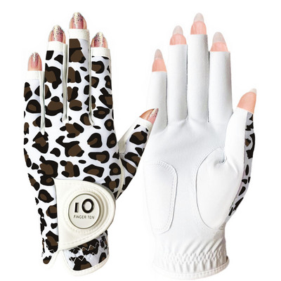 Uue disainiga trükitud esmaklassilised naiste golfikindad vasakpoolne, parempoolne pallimarkeriga Rh Lh Weathersof Grip Drop Shipping