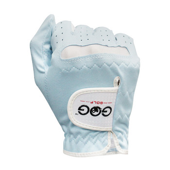 Опаковка 1 чифт Дамски ръкавици за голф Дамски дишащи сини противоплъзгащи ръкавици за лява и дясна ръка от микромеки влакна Дамски