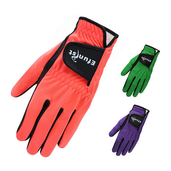Опаковка от 1 бр. Ръкавици за голф Efunist за мъже, носени на лявата ръка, зелени, черни, 3D Performance Mesh, нехлъзгаща се микрофибърна доставка