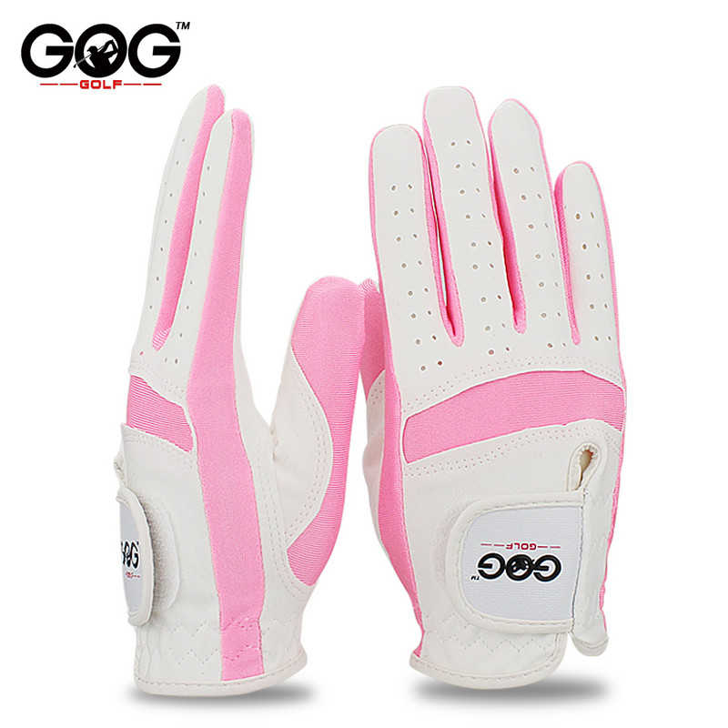 Πακέτο 1 ζευγάρι Γάντια γκολφ Παιδικά Ύφασμα μικροϊνών Αναπνεύσιμα αντιολισθητικά γάντια Μπλε ροζ Αριστερό Δεξί Χέρι