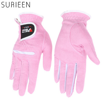 1 чифт Дамски ръкавици за голф Външна мека микрофибърна кърпа Дамски ръкавици Спортни ръкавици с ръкавици Издръжливи ръкавици Противоплъзгащи се дишащи ръкавици