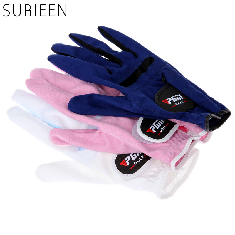 1 paar naiste golfikindaid välistingimustes, pehmest mikrokiust riidest naiste kindad, spordikäepidemed, labakindad, vastupidavad kinnas, libisemisvastane hingav kinnas