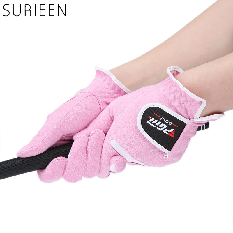 1 paar naiste golfikindaid välistingimustes, pehmest mikrokiust riidest naiste kindad, spordikäepidemed, labakindad, vastupidavad kinnas, libisemisvastane hingav kinnas