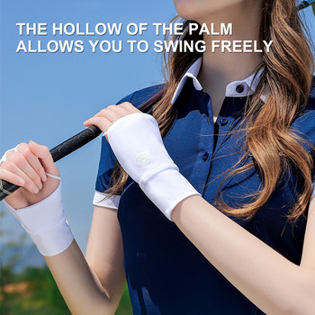 Голф ледени ръкавици с половин пръст Дамски дишащи ръкавици за голф с половин пръст отворена длан за максимално захващане и гъвкавост Слънце