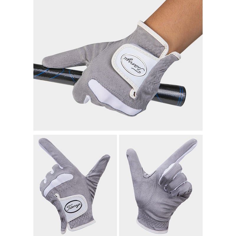 1PC TTYGJ Mănuși de golf Mănuși pentru bărbați din pânză din fibră moale, respirabile, anti-alunecare, pentru mâna stângă/dreapta, pentru sport în aer liber, îmbrăcăminte de golf pentru bărbați