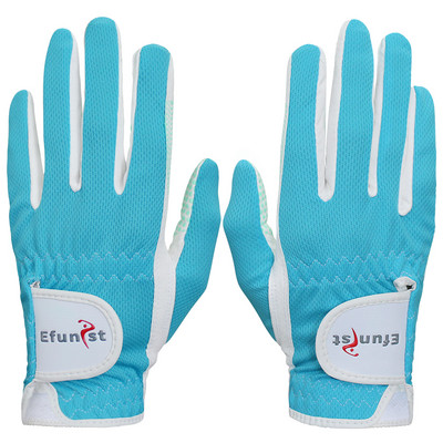 Pachet 1 pereche de mănuși de golf femei mâna stângă dreaptă micro țesătură respirabilă rece cu granule anti-alunecare mănuși de golf pentru femeie roz albastru